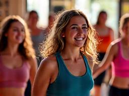 Groupe de personnes en cours de Zumba